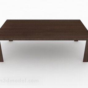 Prosty drewniany stolik kawowy Model 3D