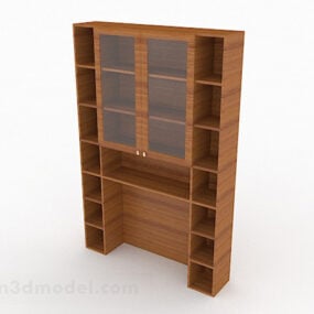Bibliothèque de maison en bois simple modèle 3D