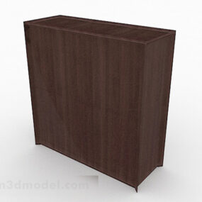 Simple Wooden Porch Cabinet 3d model