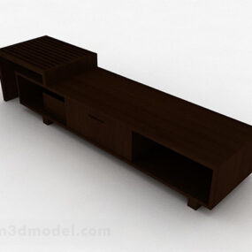 Simple Wooden Tv Cabinet 3d model