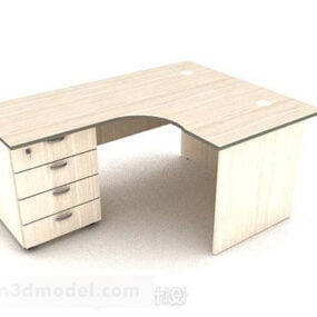 Modelo 3d de mesa amarela simples