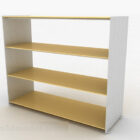 Simple yellow multilayer shoe cabinet 3d model