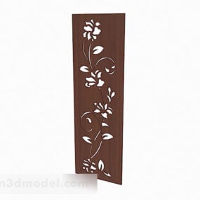 Single Carving Flower Screen Decoration 3d model