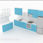 Sky Blue Kitchen Cabinet