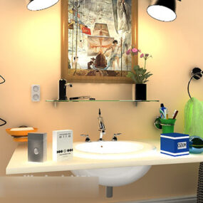 Small Bathroom Interior 3d model