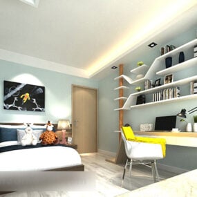 Lille soveværelse interiør 3d model
