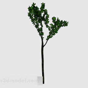 Modelo 3d de pequena árvore verde
