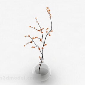 Small Mouth Glass Vase 3d model