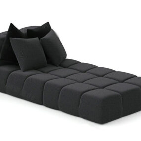 Black Sofa Stool 3d model