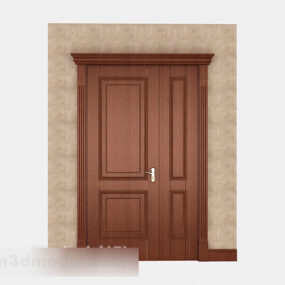 Τρισδιάστατο μοντέλο μασίφ ξύλινη πόρτα