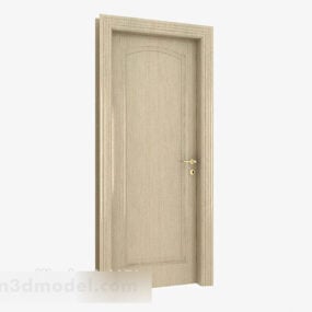 Solid Wood Room Door 3d model