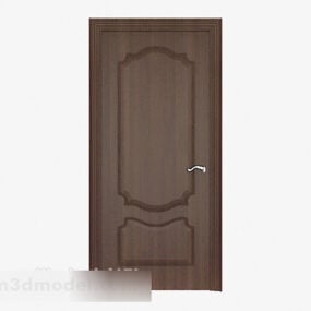 Solid Wood Simple Room Door 3d model