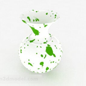 धब्बेदार चौड़े मुँह वाला फूलदान 3डी मॉडल