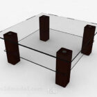 Square Double Glass Coffee Table