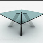 Vierkante glazen eenvoudige salontafel
