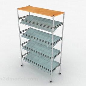 3d модель кухонної полиці з нержавіючої сталі