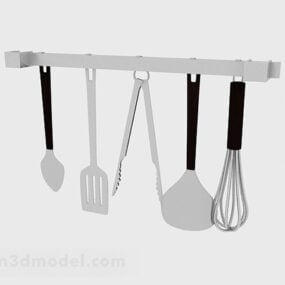 Kjøkkenredskapshenger i rustfritt stål 3d-modell