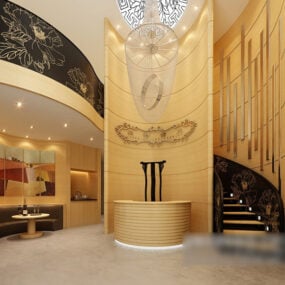 Staircase In Hall Space 3d-modell