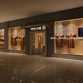 Mô hình nội thất cửa hàng thời trang 3d