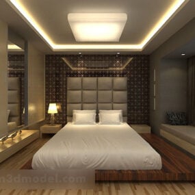 Tatami-Schlafzimmer-Interieur, 3D-Modell