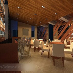 Tea Bar Hall Interior 3d model