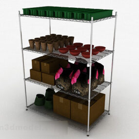 Modelo 3d de móveis para expositor de conjunto de chá