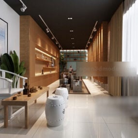 Tea Restaurant interiör 3d-modell
