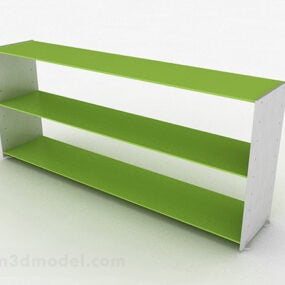 Grünes Doppelschichtregal 3D-Modell