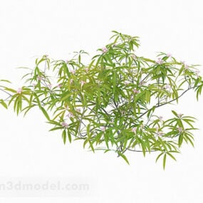 Gul lange tynde blade plante 3d-model