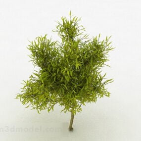 Něžný 3D model rostliny listů ve tvaru žlutého meče
