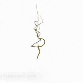Μινιμαλιστικό 3d μοντέλο διακόσμησης κλαδιών ζωντανού δέντρου