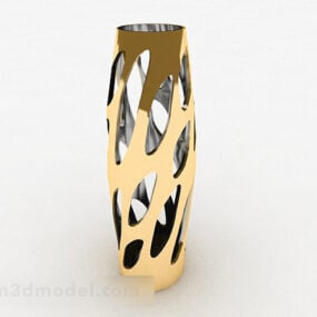 Золота порожниста ваза Декорація 3d модель