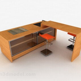 Modern Stylish Simple Bar Cabinet 3d model