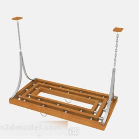 木製キッチン用品ハンガー3Dモデル