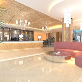 Theme Restaurant Interior 3d model