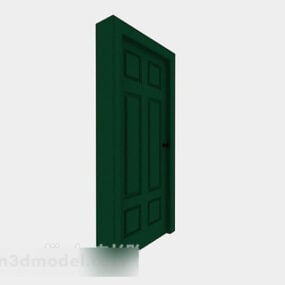 Modelo 3d de porta de madeira maciça espessa