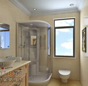 Home Apartment Toilet Interior 3d model