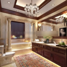 Luxury Toilet Design Interior 3d model