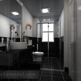 Toilet Integreret Loft Interiør 3d model