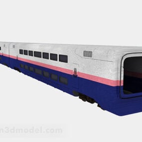 Old Train Carriage Vehicle 3d model