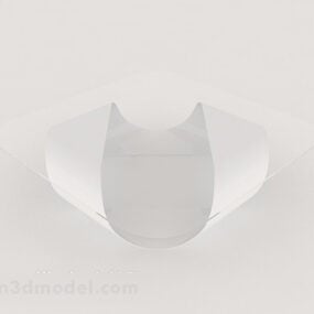 Прозорий скляний журнальний столик у стилі модерн 3d модель