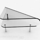Trojúhelníkový skleněný konferenční stolek V1