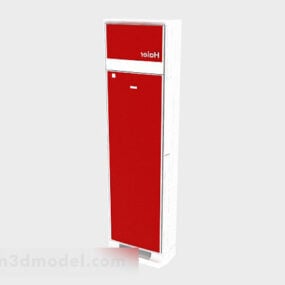 Vertical Red Haier Air Conditioner 3d model