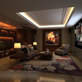 Video Room Interior 3d model