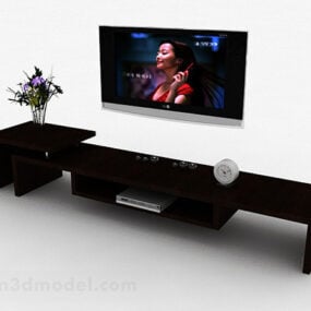 Veggmontert LCD-TV 3d-modell