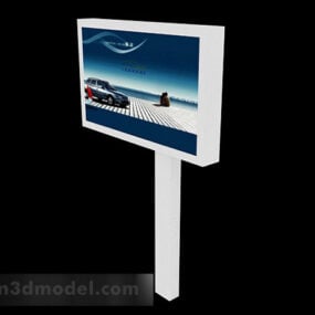 White Billboard 3d model