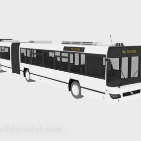 White Bus Vehicle 3d model