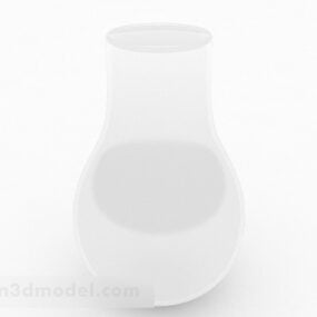 گلدان سرامیکی سفید مدل سه بعدی