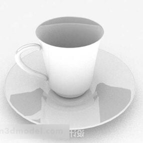 فنجان قهوة أبيض نموذج 3D