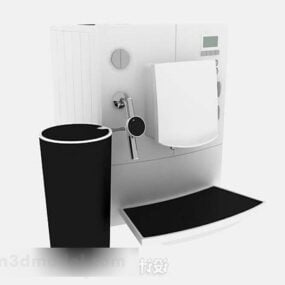 现代白咖啡机3d模型